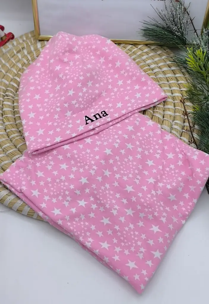 Kapa i loop šal "Zvjezdice" (novorođenče)